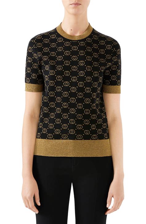 gucci metallic gg sweater|Gucci sweater on blackish.